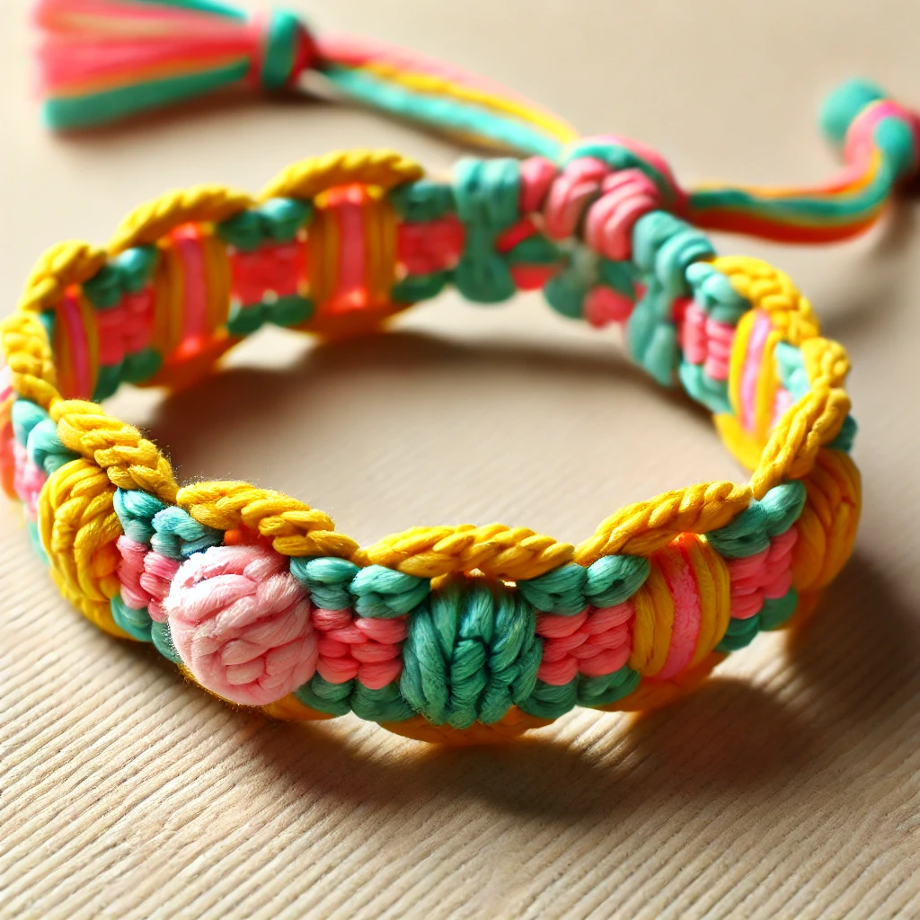 pulsera de macrame hecha a mano